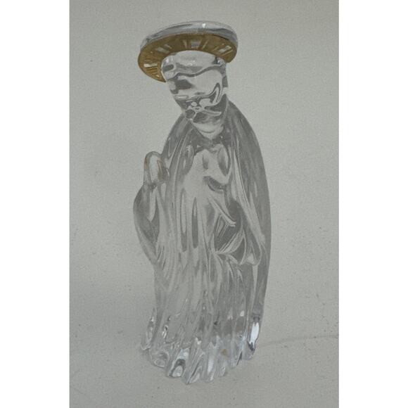 VTG GORHAM Lead Crystal JOSEPH Nativity Figurine Replacement 24K GOLD PLATED - Picture 2 of 10